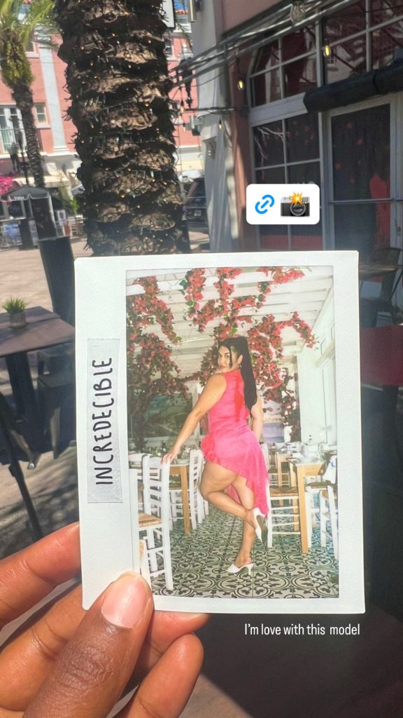 Polaroid photo session for a curvy fashion influencer by Incredecible, Miami