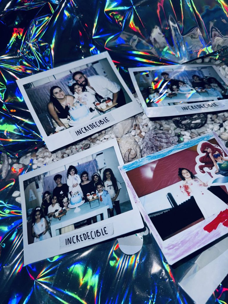 Mermaid themed kids birthday with DIY Polaroid frames by Incredecible, Miami