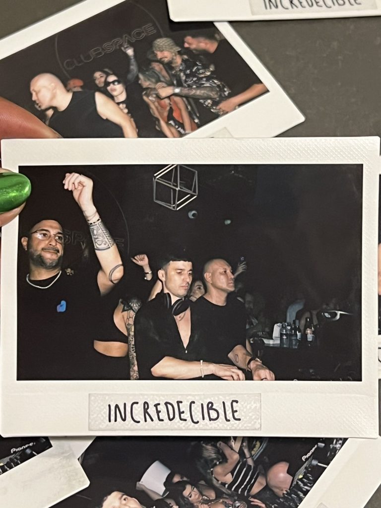 DJs at Club Space Miami captured on instant film by Incredecible