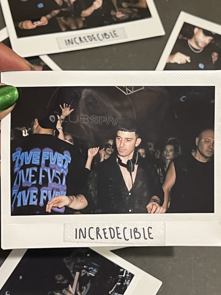 DJs at Club Space Miami captured on instant film by Incredecible