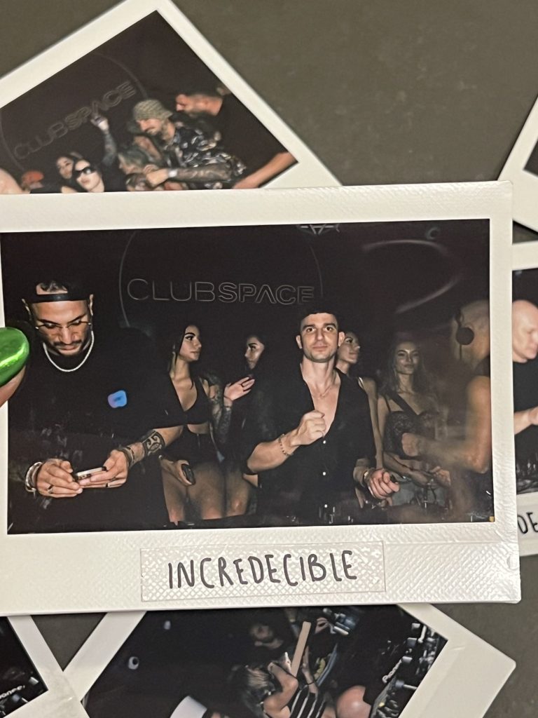 DJs at Club Space Miami captured on instant film by Incredecible